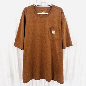Carhartt Brown Classic Heavyweight Logo Pocket Work Shirt - Mens Size 3XL